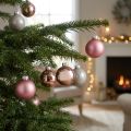 Weihnachtskugeln Glas Rosa und Grau Ø50mm 24 Stück | Floristik24.at