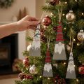 Weihnachtswichtel Dekoanhänger aus Holz, 4 Designs, Naturfarben, ca. 23–28 cm | Floristik24.at
