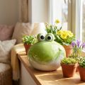 Keramik-Frosch grün 18 cm für