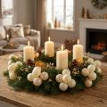 Mini-Weihnachtskugeln aus Glas Creme Ø 40 mm matt/glänzend, 32 Stück | Floristik24.at