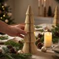 Papier-Weihnachtsbaum Tannenbaum Creme Gold H30cm | Floristik24.at