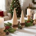 Tannenbaum Holz Natur 18cm 2er-Set Tischdekoration | Floristik24.at