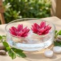 Künstliche Seerose Fuchsia Ø 15 cm als Tischdeko 2 Stück | Floristik24.at
