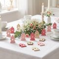 Engel aus Holz zum Streuen 4cm, 72 Stück, Pink, Rosa, Weiß | Floristik24.at