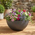 Pflanzschale Kunststoff Anthrazit Ø40cm H18,5cm | Floristik24.at