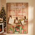 Dekoschild Wunschzettel mit Klammern 27×40 cm Holzdesign Weihnachten | Floristik24.at