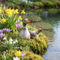 Keramik Enten Dekofigur Set 2-teilig Braun Grün 15 cm Indoor | Floristik24.at