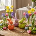 Keramik Osterhasen Dekofigur 5,5×6×9,5cm 4er-Set Bunt Innenbereich | Floristik24.at