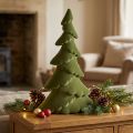 Deko Tanne Tannenbaum beflockt Weihnachtsbaum Grün 60cm | Floristik24.at