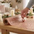 Tischläufer Kunststoff Gittergewebe Roségold 48×450cm Weihnachten | Floristik24.at
