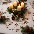 Streudeko Holzsterne Weiß/Natur Ø4cm, 72 Stück, Weihnachtsdeko | Floristik24.at