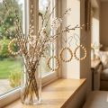Deko-Anhänger Hasen Holzperlen Metallring Natur Ø1,5cm 8,5×18cm 4 Stück | Floristik24.at