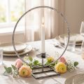 Dekoring Metall Stabkerzenhalter Silber Antik-Look Ø32cm | Floristik24.at