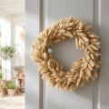 Türkranz aus getrocknetem Samtgras, Ø31 cm, Natur, Boho-Stil | Floristik24.at