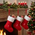 Adventskalender aus Filz mit 24 Stiefeln, Rot-Weiß, 155 cm | Floristik24.at