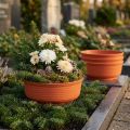 Pflanzschale aus Kunststoff terrakottafarben 18 cm 10er-Set | Floristik24.at