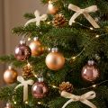 Mini-Weihnachtskugeln Glas Rosa und Apricot Ø3cm 22 Stück | Floristik24.at