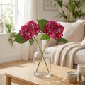 Künstliche Hortensienzweige Pink 43 cm Dekoration 2 Stück | Floristik24.at