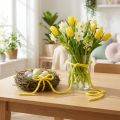 Filzkordel aus Jute und Schafwolle Ø 1,5 cm 25 m Gelb | Floristik24.at