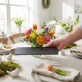 Rechteckige Schieferplatte Schwarz 30×12,5cm 4 Stück | Floristik24.at
