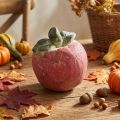 Apfel aus Keramik, Deko-Frucht, Rot-Grün, Herbstdeko, Ø13 cm | Floristik24.at