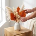 Orangene Palmspear aus echten Palmblättern, ca. 40–56 cm, 65 Stück | Floristik24.at