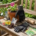 Kixx Nylon Gartenhandschuhe Größe 10 Schwarz für Gartenarbeiten | Floristik24.at