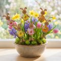 Osterdeko Steckfiguren Holz Hasen mit Ei 29 cm, 15-teilig | Floristik24.at