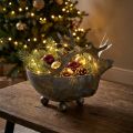 Metallschale mit Rentierkopf Antik-Optik Ø14cm Gold | Floristik24.at