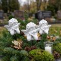 Dekostecker Engel Figuren aus Polyresin Weiß H5cm 6 Stück | Floristik24.at