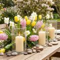 Kerzenhalter aus Glas Windlicht Klar Ø9,5cm H15cm 6er Set | Floristik24.at