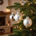 Glas-Weihnachtskugeln Ø6 cm Silber Mix, 24 Stück | Floristik24.at