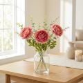 Künstliche Ranunkeln 51cm rosa-grün 3er-Bund aus Seidenstoff | Floristik24.at