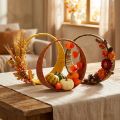 Dekoring Jute Ø30cm Set 3 Farben Gelb Ocker Braun | Floristik24.at