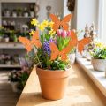 Schmetterling Blumenstecker aus Holz 9cm/29cm Mehrfarbig 12 Stück | Floristik24.at