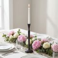 Kerzenständer aus schwarzem Metall, Ø12 cm, H46 cm | Floristik24.at
