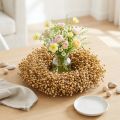 Boho Deko Kranz Flachs Dekokranz Naturkranz trocken Ø28cm | Floristik24.at