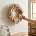 Trockenblumenkranz aus Pampasgras und Lagurus Ø31cm Natur | Floristik24.at