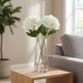 Künstliche Hortensie Weiß 80cm aus Polyester für Wohn- und Tischdekoration 2 Stück | Floristik24.at
