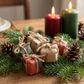 Papier-Geschenkboxen Mini Set 2,5 x 3 cm, Rot-Grün-Natur, 18-teilig | Floristik24.at