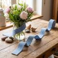Filzband aus Schafwolle Blau 7,5 cm x 5 m für Bastelarbeiten und Dekoration | Floristik24.at