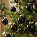 Schwarze Weihnachtskugeln Glas Ø4cm 24 Stück | Floristik24.at