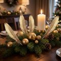 Deko-Federn Gold 15–20 cm 12 Stück Weihnachtsdeko | Floristik24.at