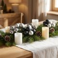 Mini-Weihnachtskugeln aus Glas, Ø 4 cm, Silber und Anthrazit, 32 Stück | Floristik24.at