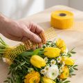 Gitterband aus Kunststoff 4,5 cm x 10 m Gelb für Dekorationen | Floristik24.at