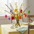 Deko-Ostereier Kunststoff beflockt bunt 4 cm 18 Stück | Floristik24.at