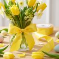 Polyester Geschenk- und Dekorationsband 40mm x 50m Gelb | Floristik24.at