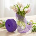 Juteband 5 cm x 40 m Lila Dekoband aus Jute für Bastelarbeiten und Dekoration | Floristik24.at