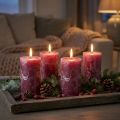 Stumpenkerzen aus Wachs Berry 60x100mm 4er Set für Dekoration | Floristik24.at