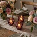Teelichthalter Glas Berry Ø7cm H7cm im 6er-Set mit Trauben-Dekor | Floristik24.at